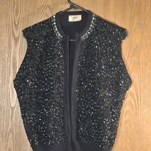 Y2K, TOBI Black Knit Sweater, Bedazzeled